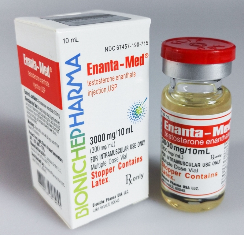 ENANTA-MED Testosterone Enanthate 300mg 10ml vial - Bioniche pharna