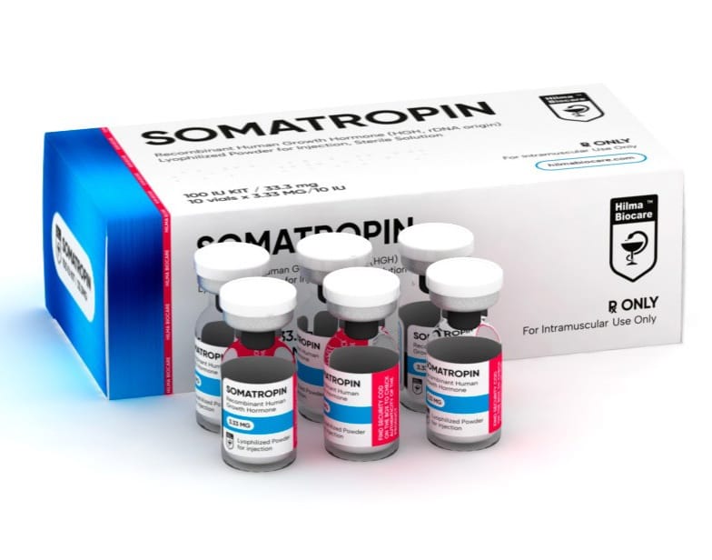 HGH SOMATROPIN (POWDER) (10 IU/VIAL X 10 VIALS – 100 IU)